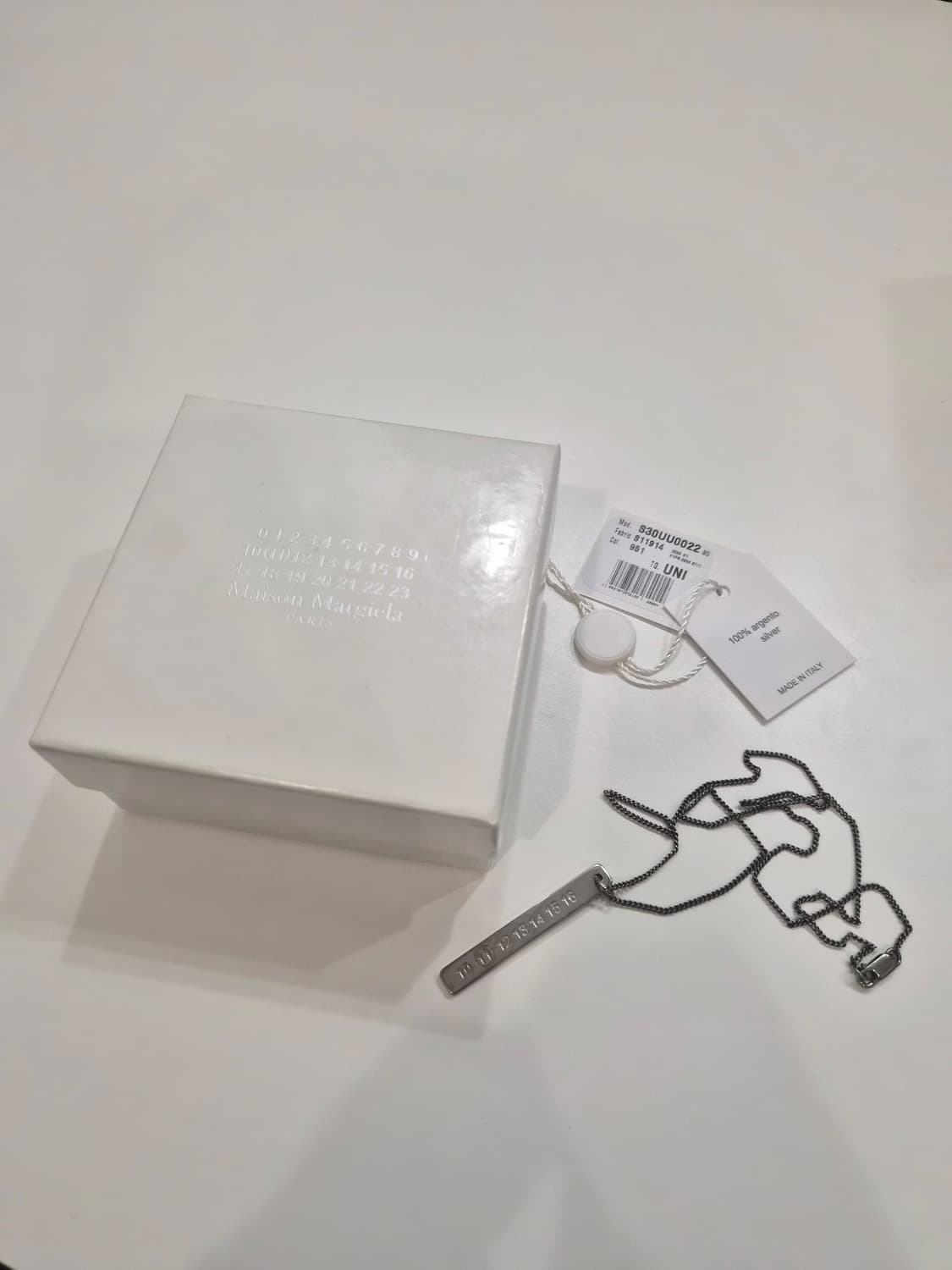 마르지엘라 넘버링 목걸이 바 목걸이 상품이미지1