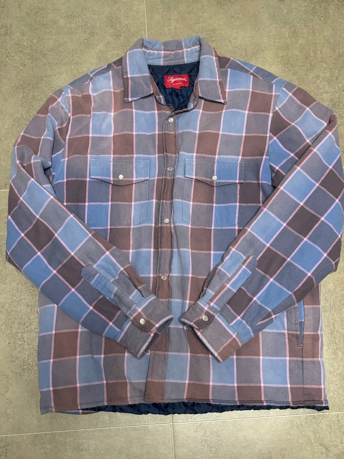 18aw 슈프림 퀼팅 셔츠 상품이미지1