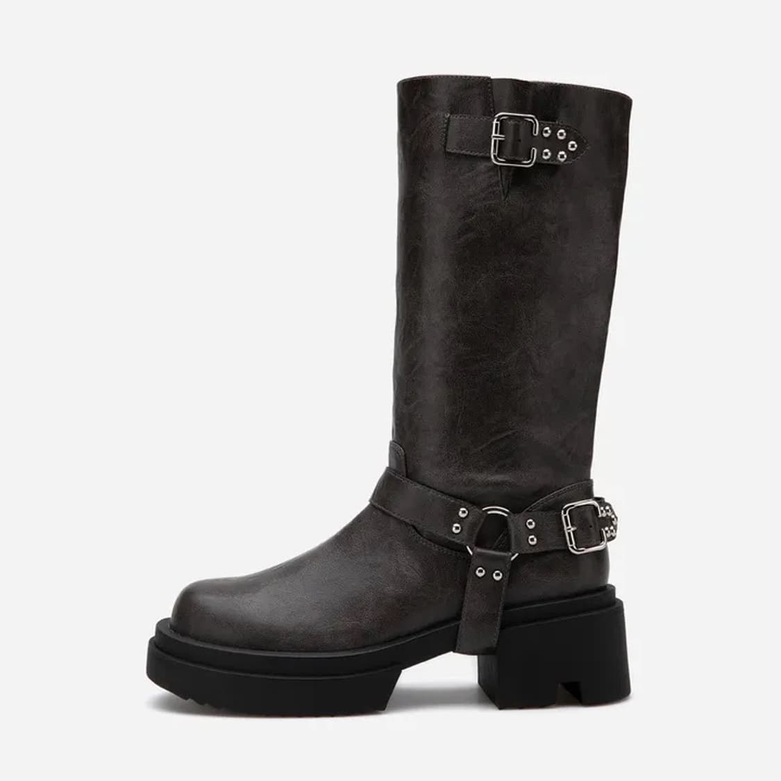 솔트앤초콜릿 토 라이더 버클부츠 그레이 245 상품이미지1