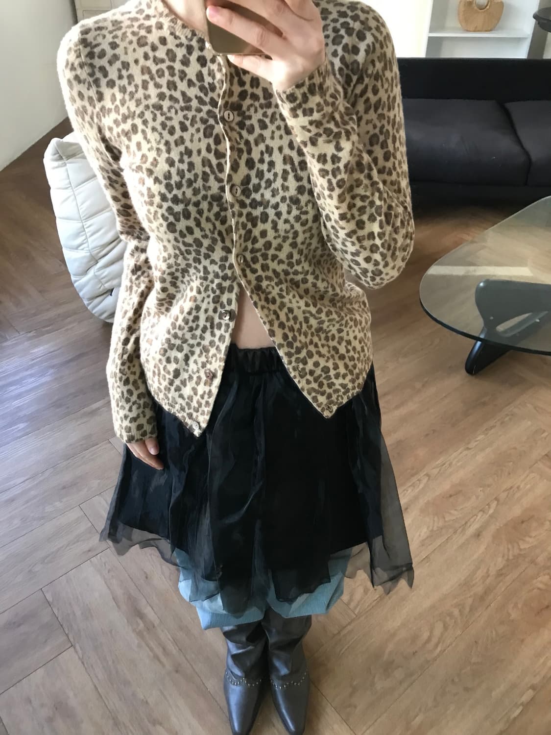 vintage leopard cardigan 상품이미지4