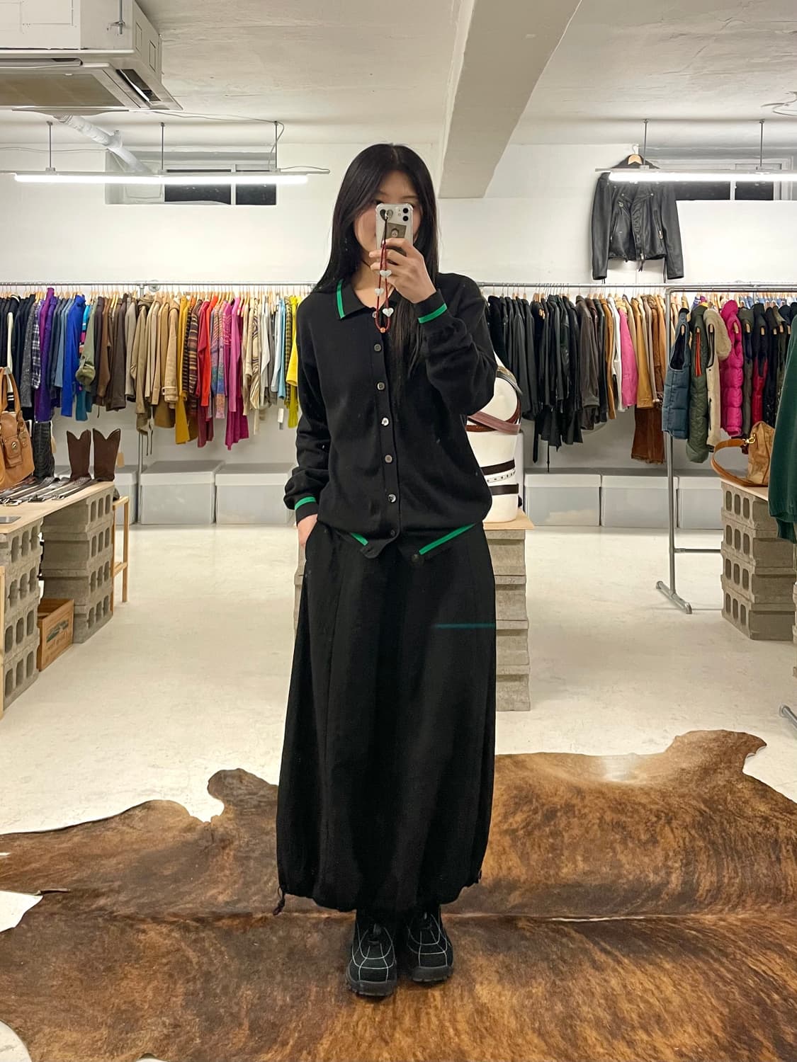 BEAMS collar knit cardigan 빔즈 카라 니트 가디건 상품이미지9