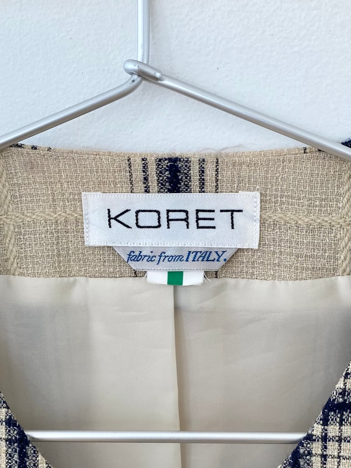 빈티지 플래드 라운드넥 울 재킷 (Italian Fabric) 상품이미지4