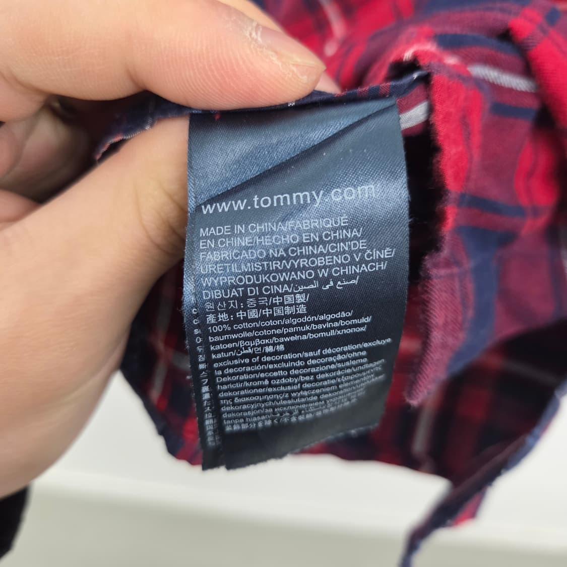 타미힐피거 패치워크 체크 셔츠 남XL 상품이미지4