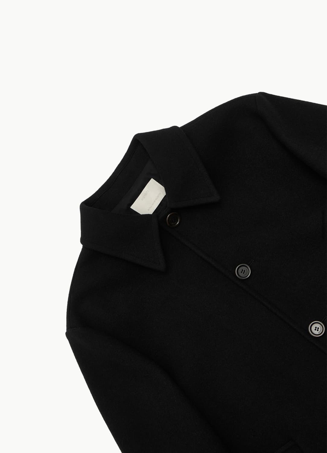 아모멘토 맨즈 싱글 브레스티드 롱 코트 블랙 L 새상품 상품이미지4