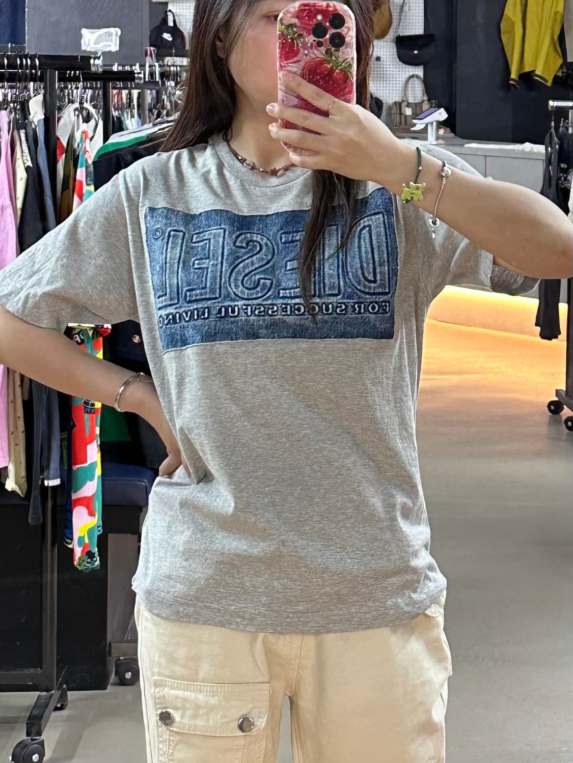 디젤(Diesel) 반팔 그레이 상품이미지3