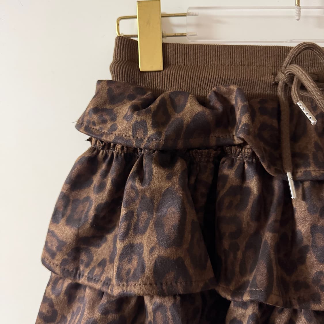 새상품 여자 호피 스웨이드 캉캉 스커트 상품이미지3