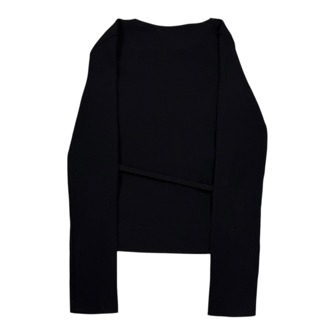 더일마 스웨터 디테일 니트 긴팔티 블랙 상품이미지3