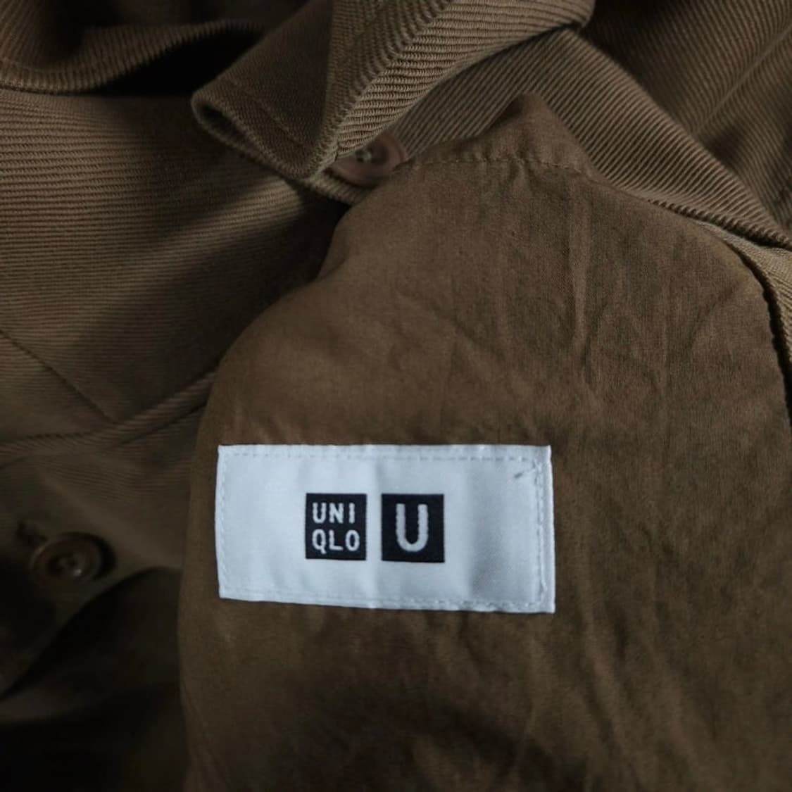 105 Uniqlo 유니클로U 르메르 자켓 카키 브라운 루즈핏 상품이미지5