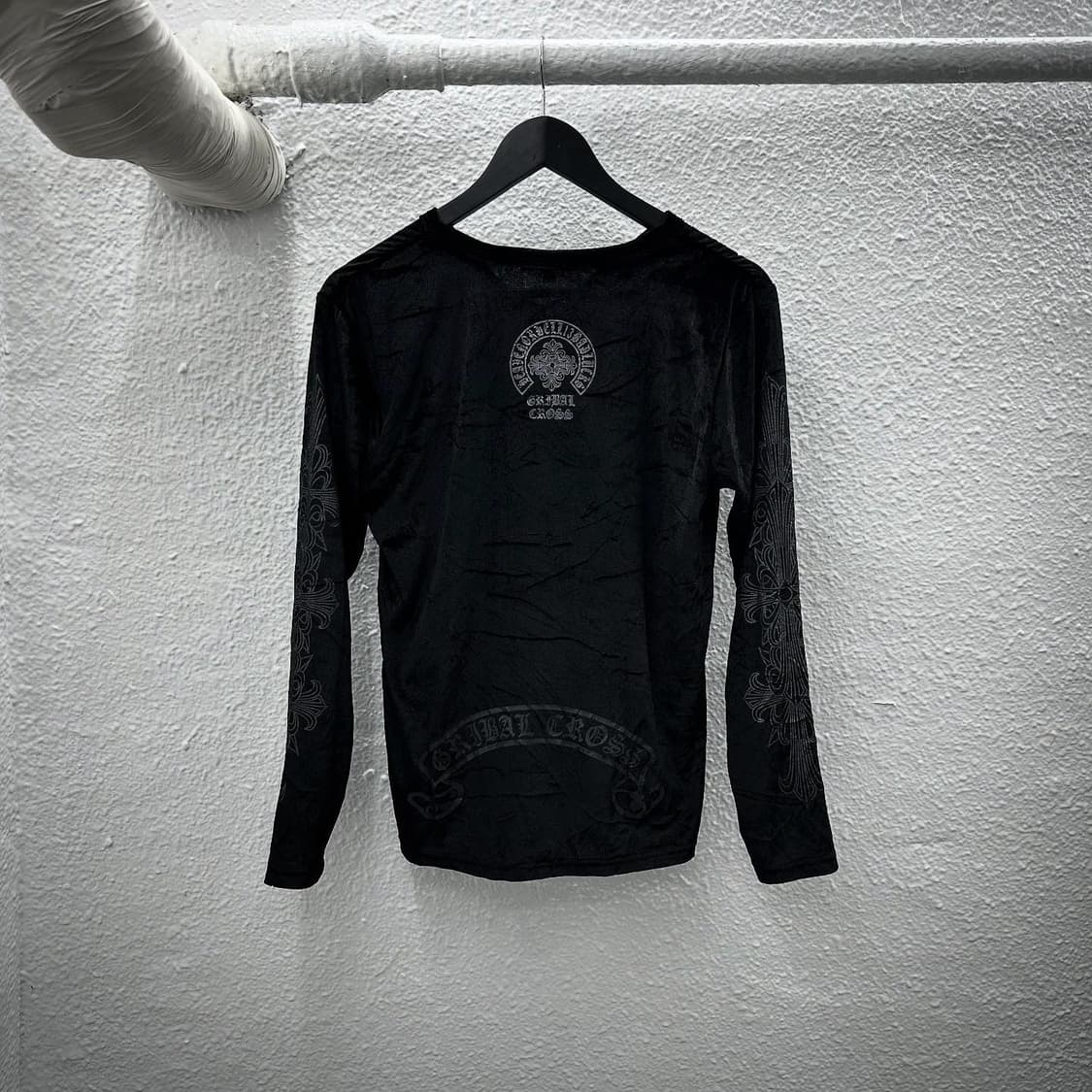Cross velvet long sleeve 상품이미지4