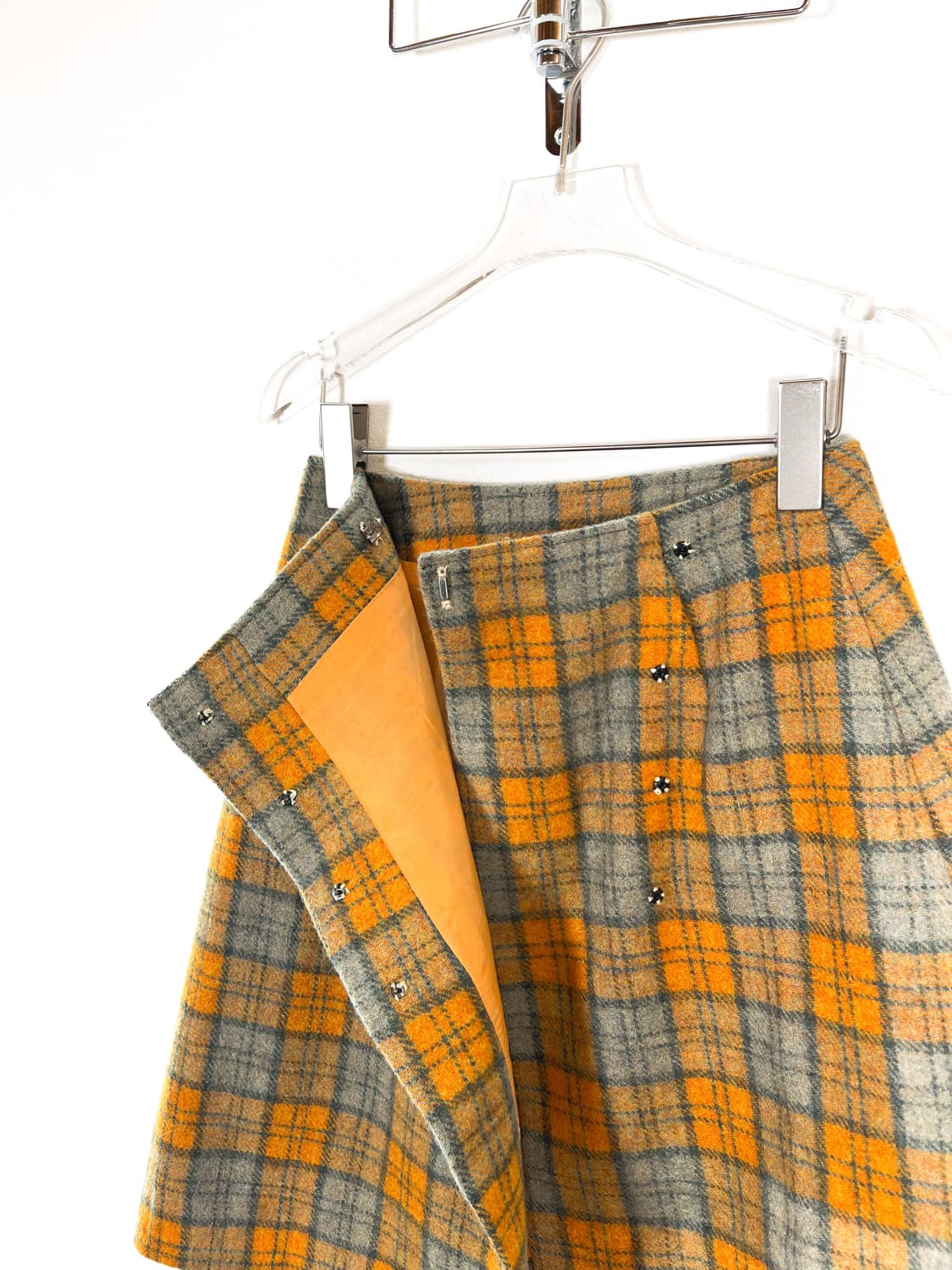 빈티지 체크 버튼 스커트 상품이미지8