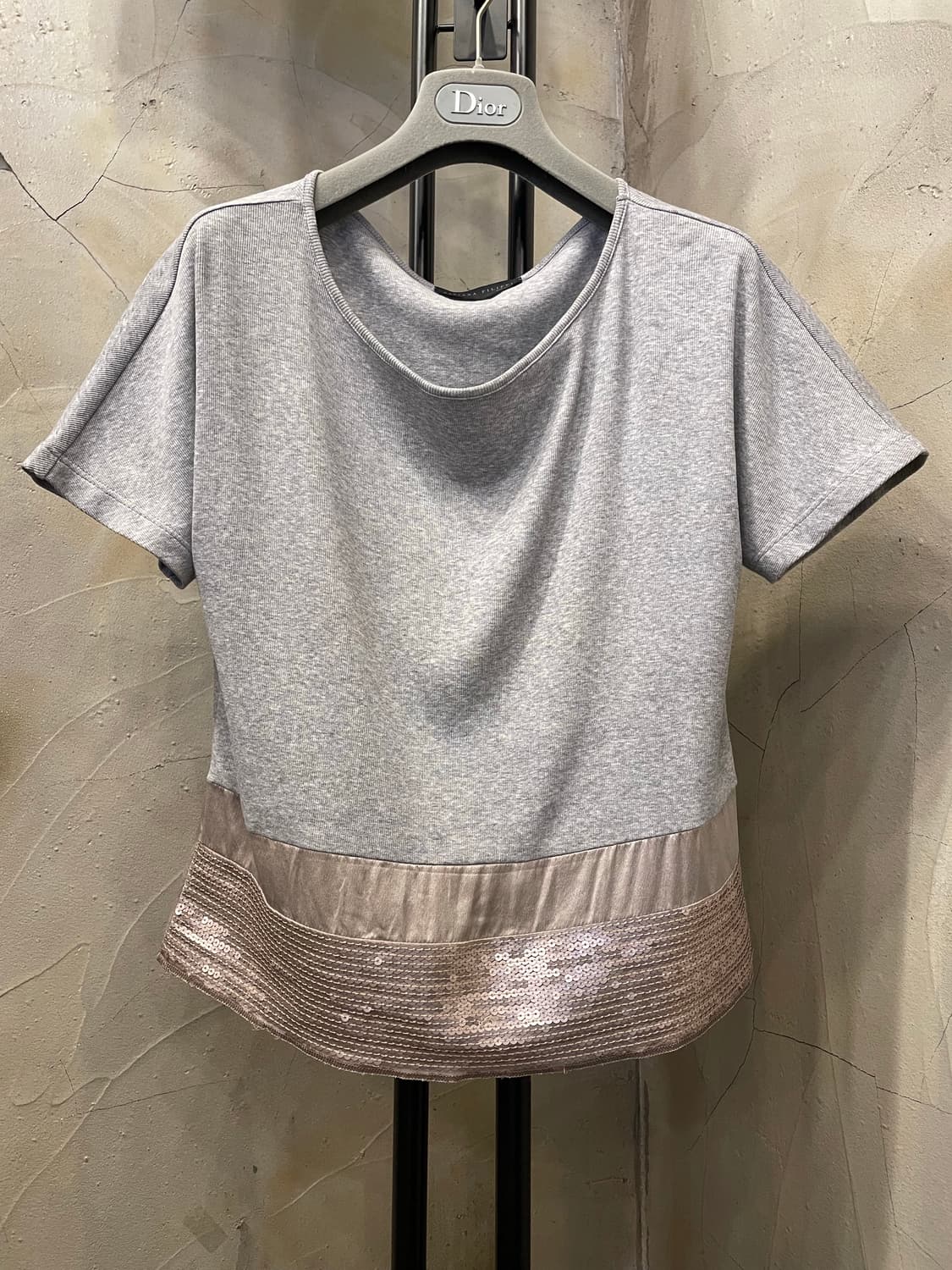 Fabiana Filippi 실크 비즈 반팔티 블라우스 66 상품이미지1