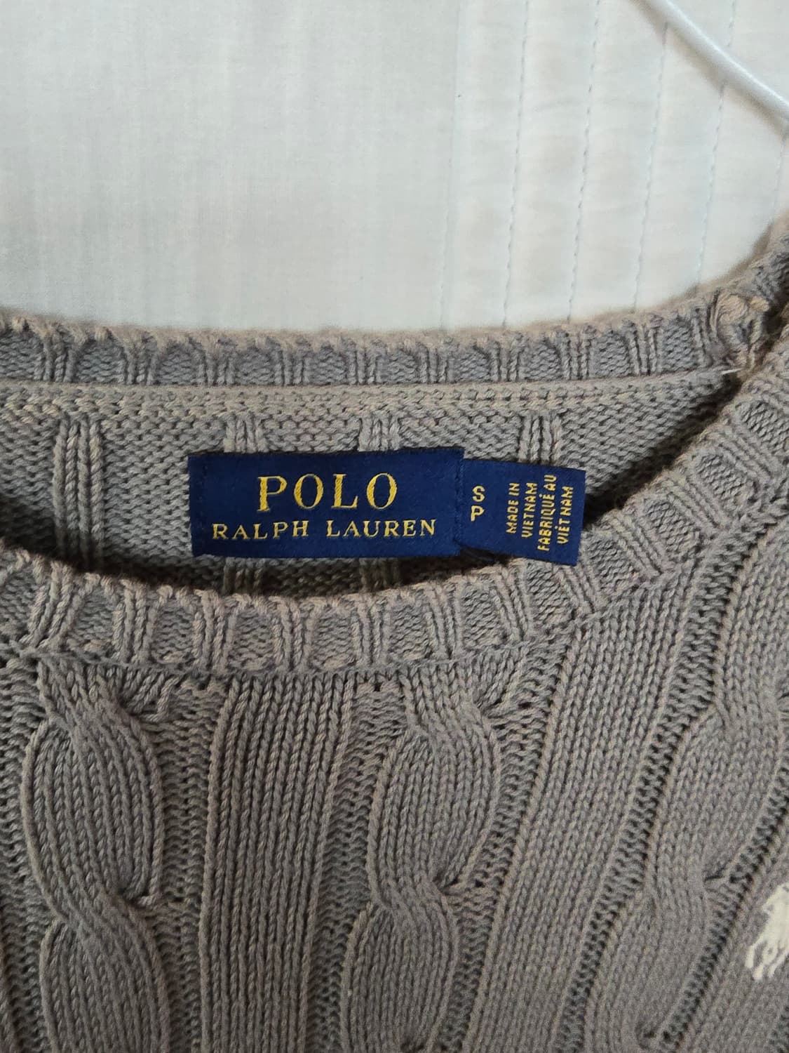 폴로 랄프로렌 케이블 니트 회색 상품이미지4