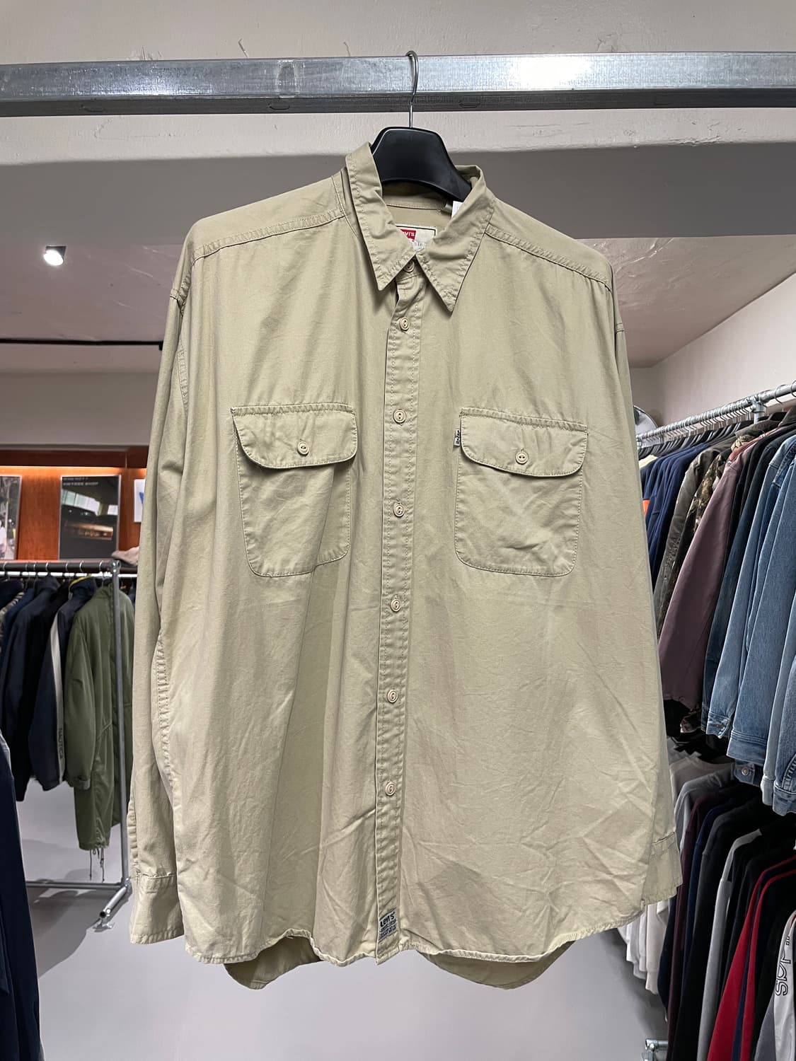 리바이스 코튼 투포켓 셔츠 (bage) 상품이미지3