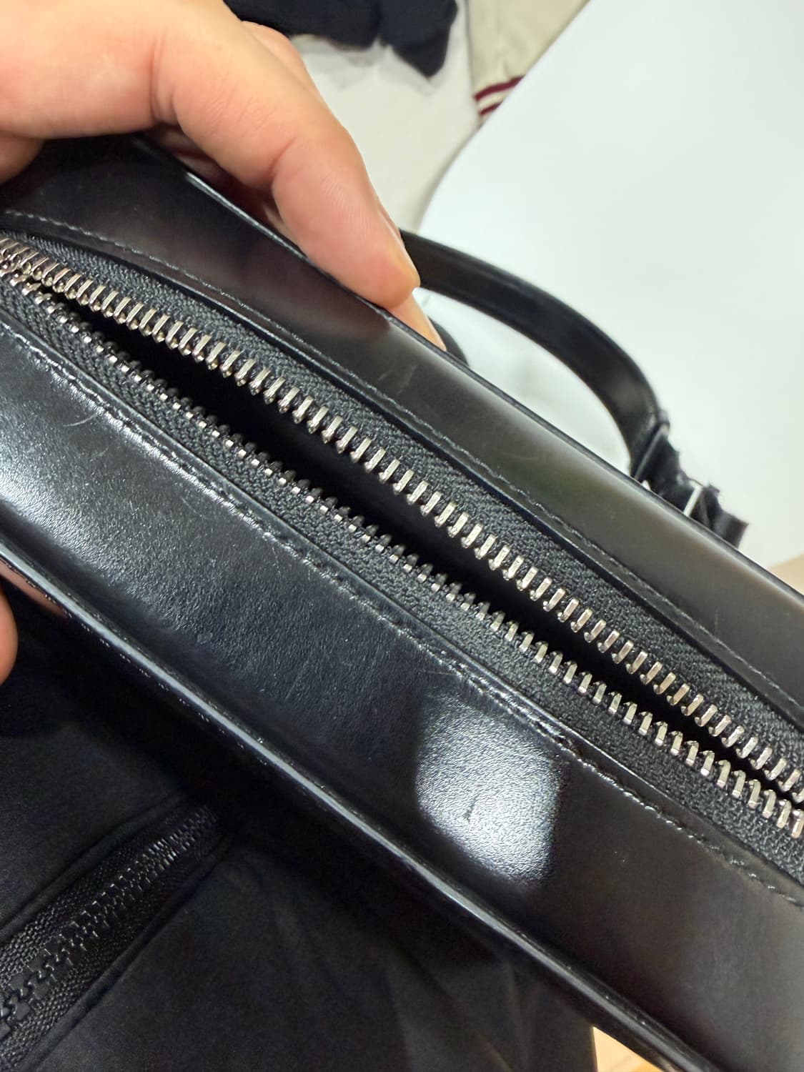 우영미 스퀘어 미니백 블랙 상품이미지4