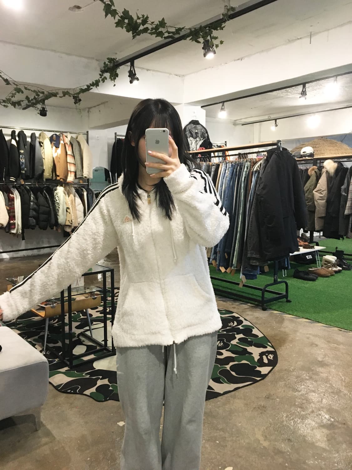 (희귀) 아디다스 쉐르파 플리스 후드집업 상품이미지5