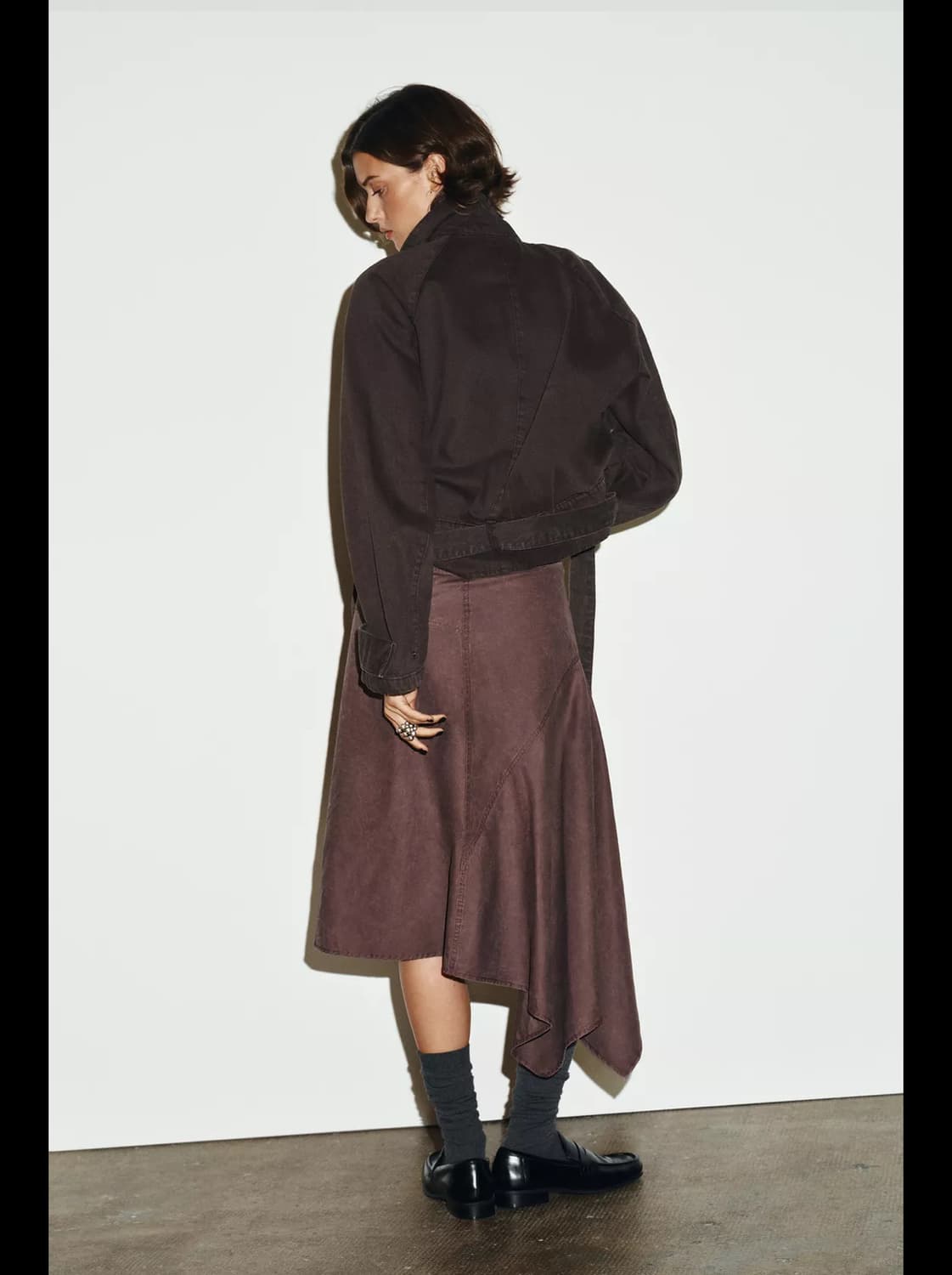 자라 언발 랩스커트 상품이미지2