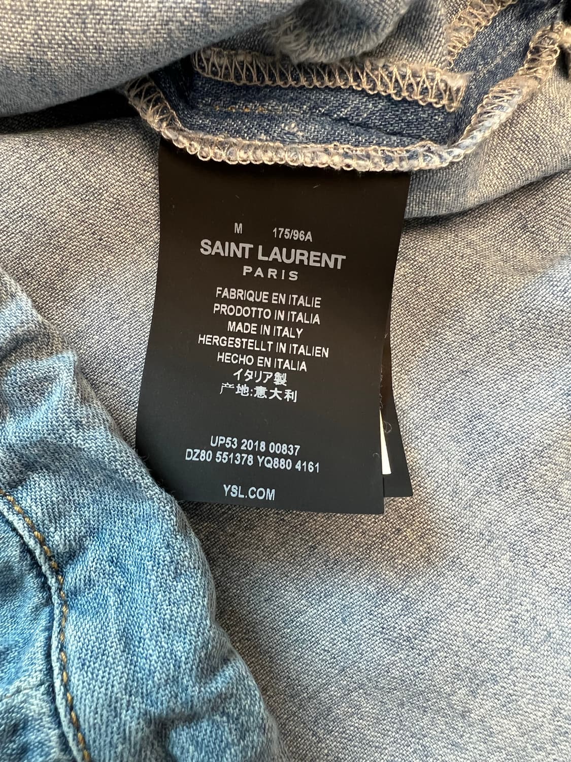생로랑 / 데님 후드 아노락 / M 상품이미지5