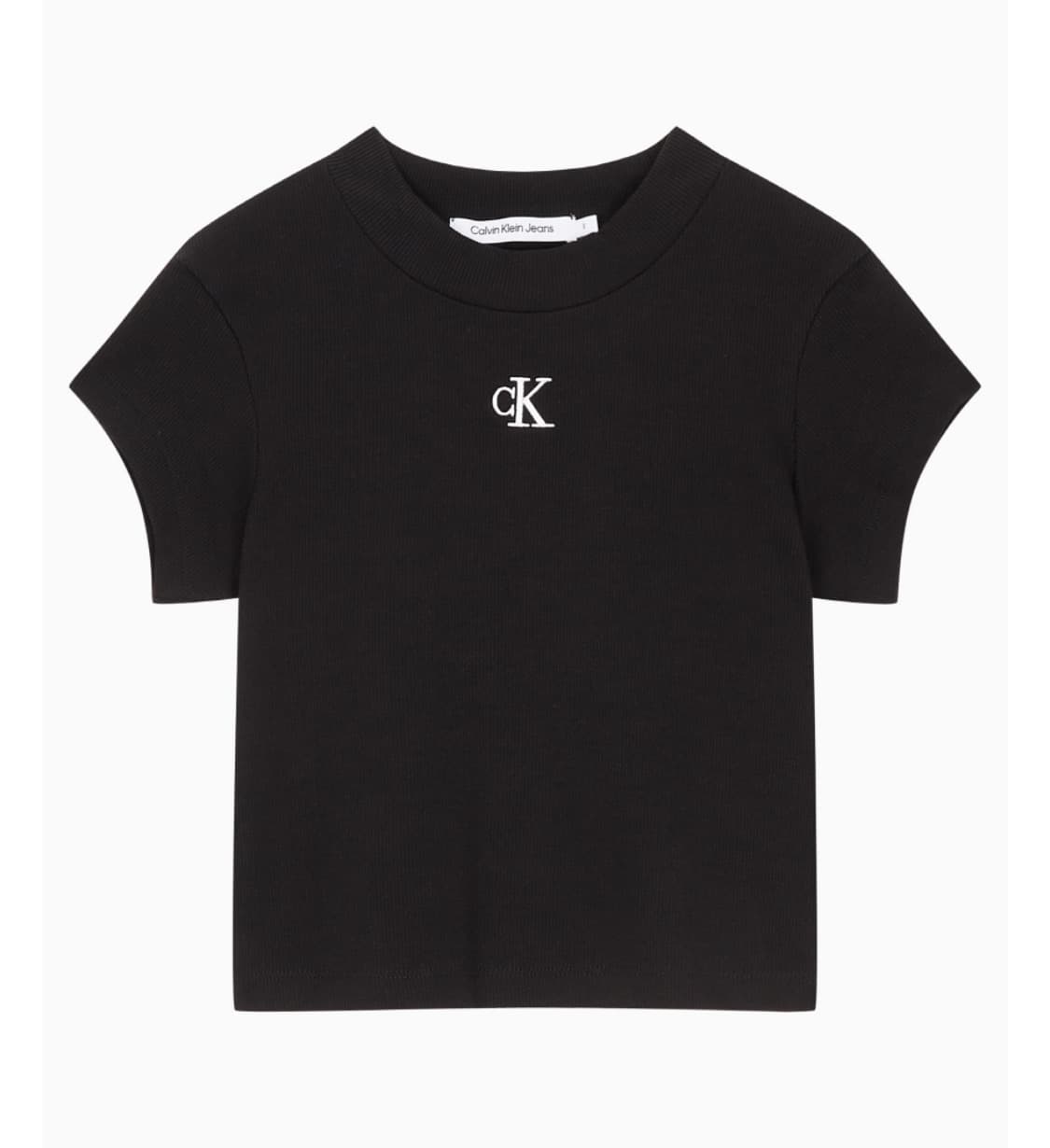 캘빈클라인 진 여성 슬림 크롭 티셔츠 블랙 상품이미지5