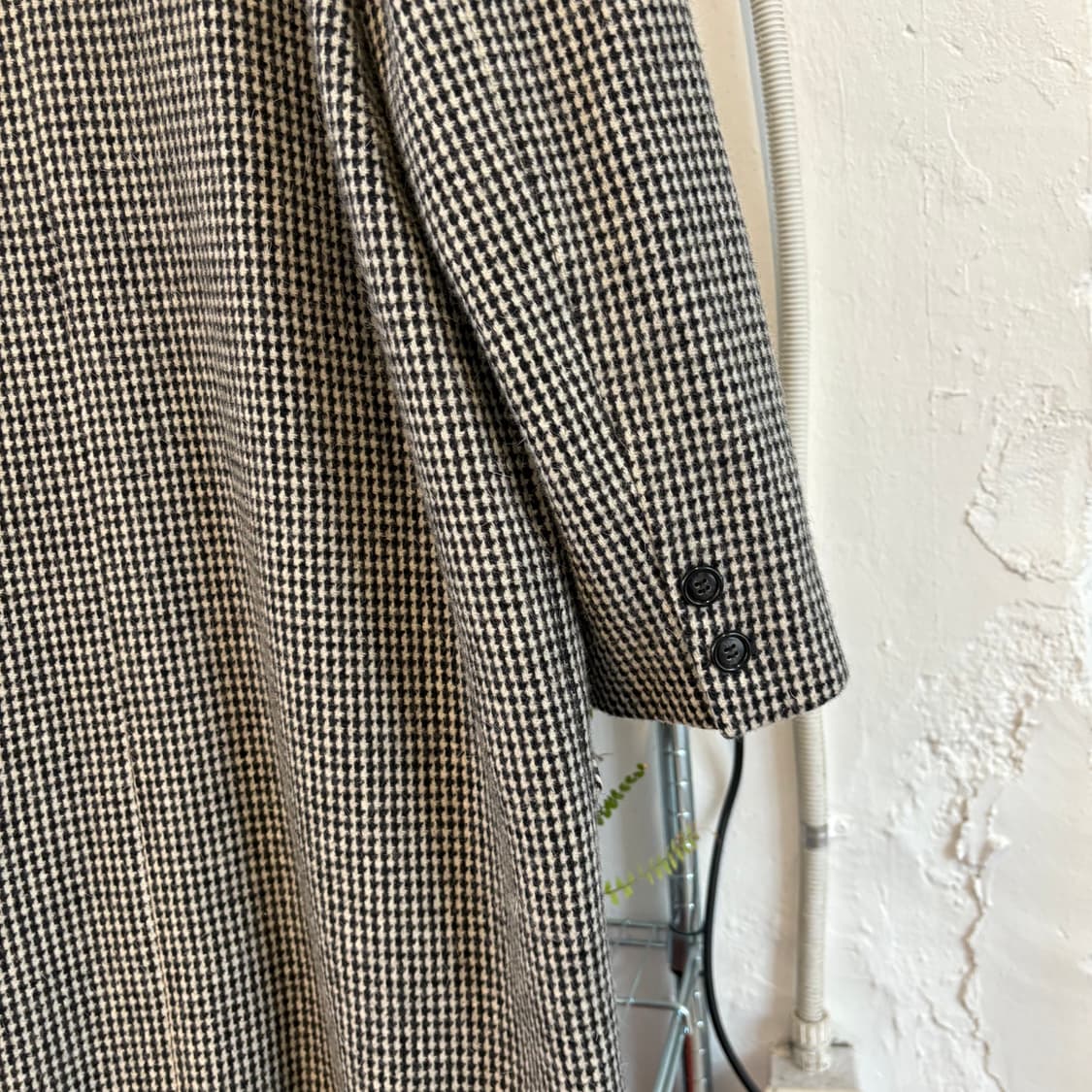 KETTY 클래식 하운드투스 체크 패턴 울 코트 상품이미지5