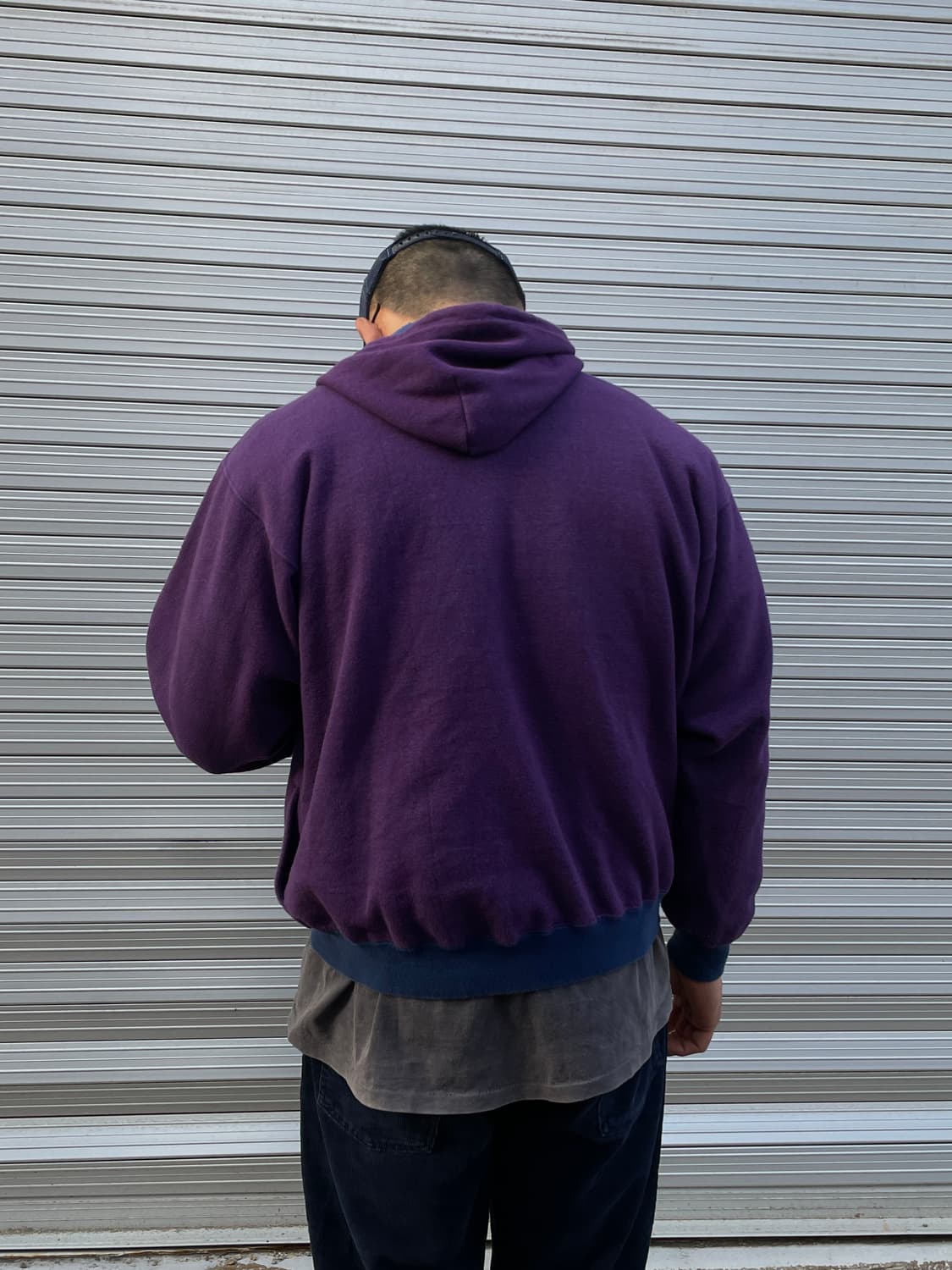 90s Duofold Puple Hoodie(USA Made) 상품이미지8