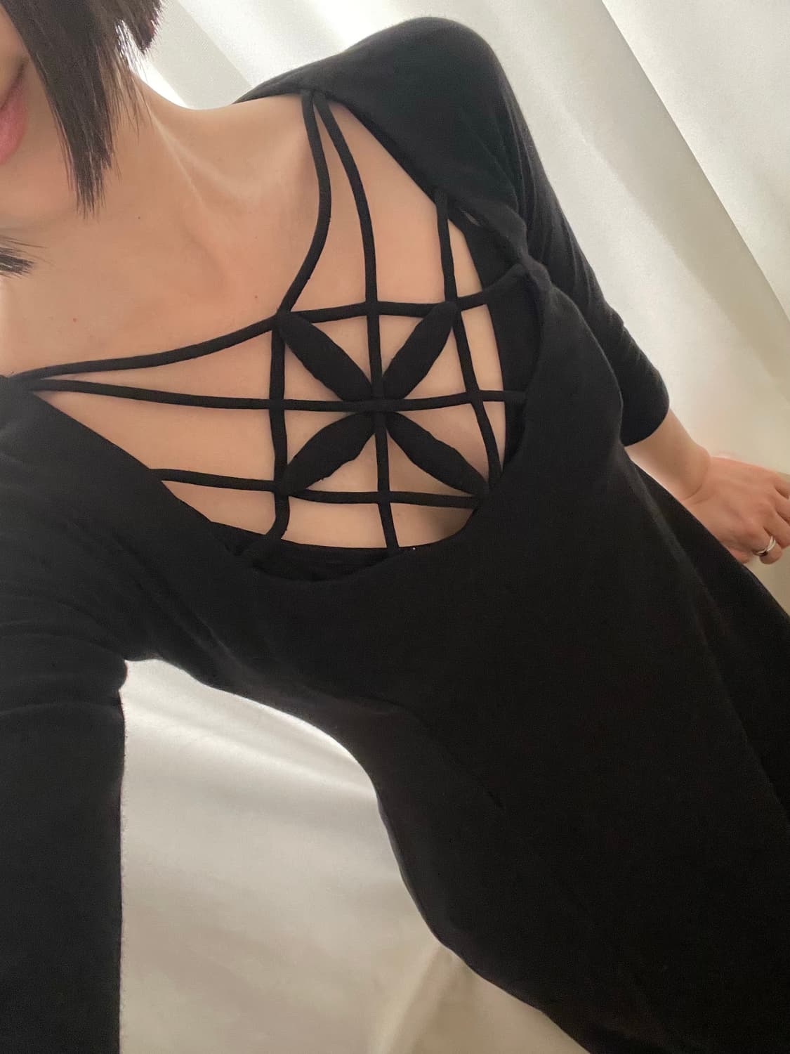 criss-cross strappy neck flare dress 상품이미지10