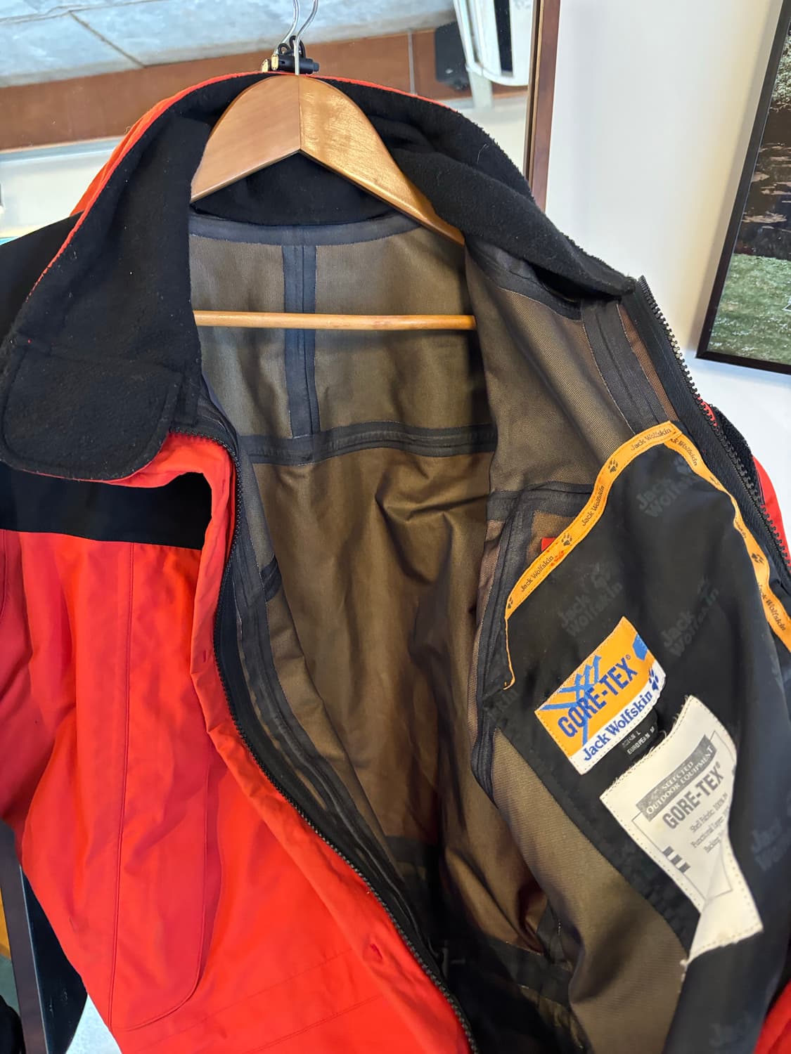 잭울프스킨 고어텍스 바람막이 자켓 레드/블랙 상품이미지5