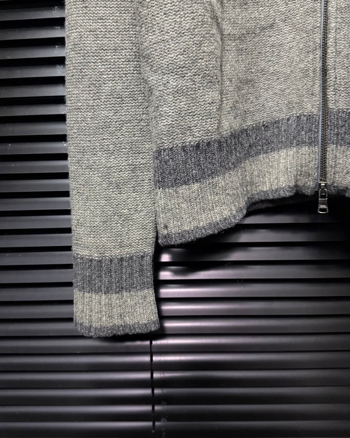 아르마니 익스체인지 램스울 양 모 하이넥 니트 스웨터 집업 투웨이 명품  상품이미지6