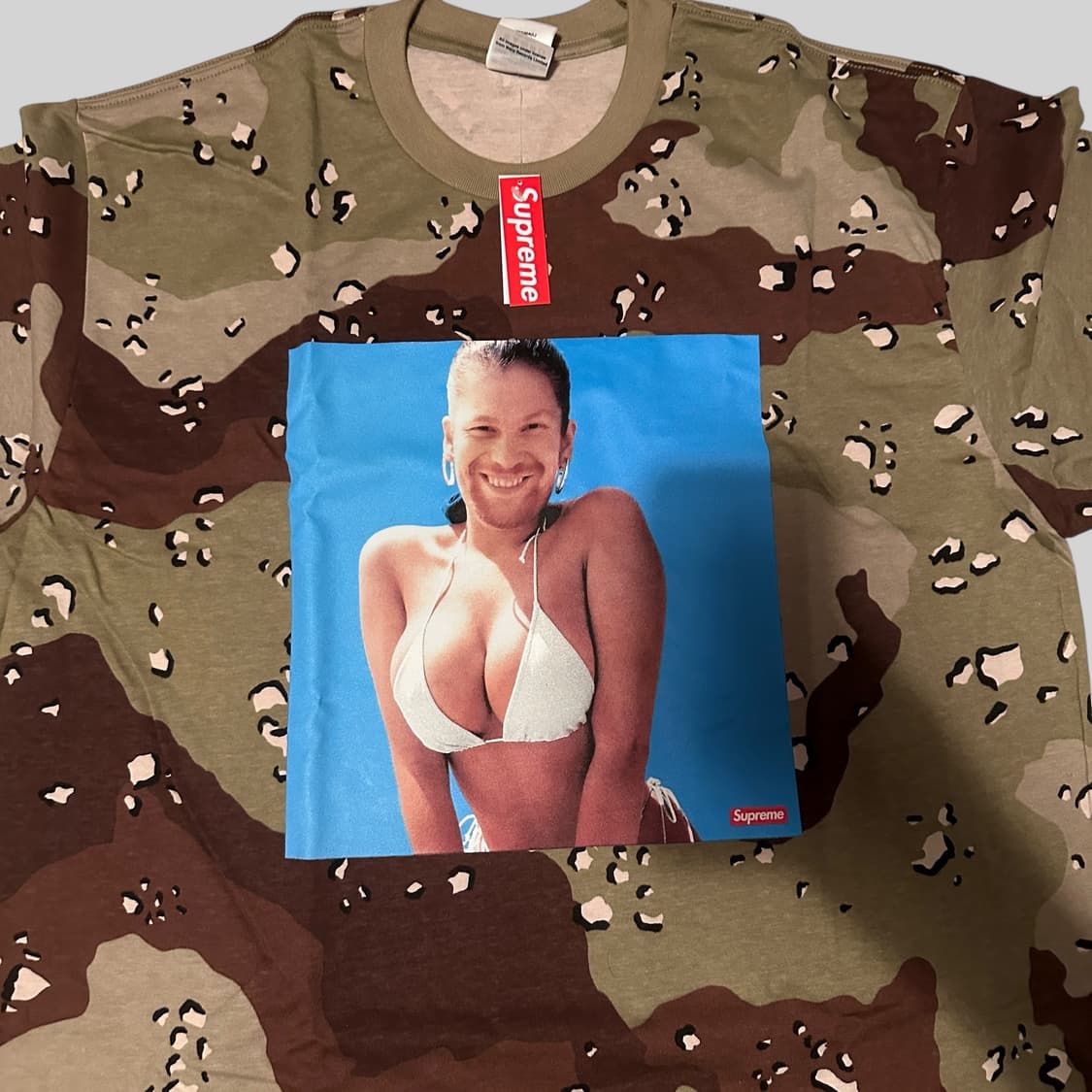 슈프림 x 에이펙스 트윈 윈도우리커 카모 티셔츠 L 상품이미지2