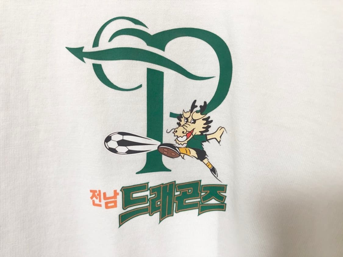 오버더피치X전남드래곤즈 창단30주년X미즈노 레트로티셔츠 XL 상품이미지6