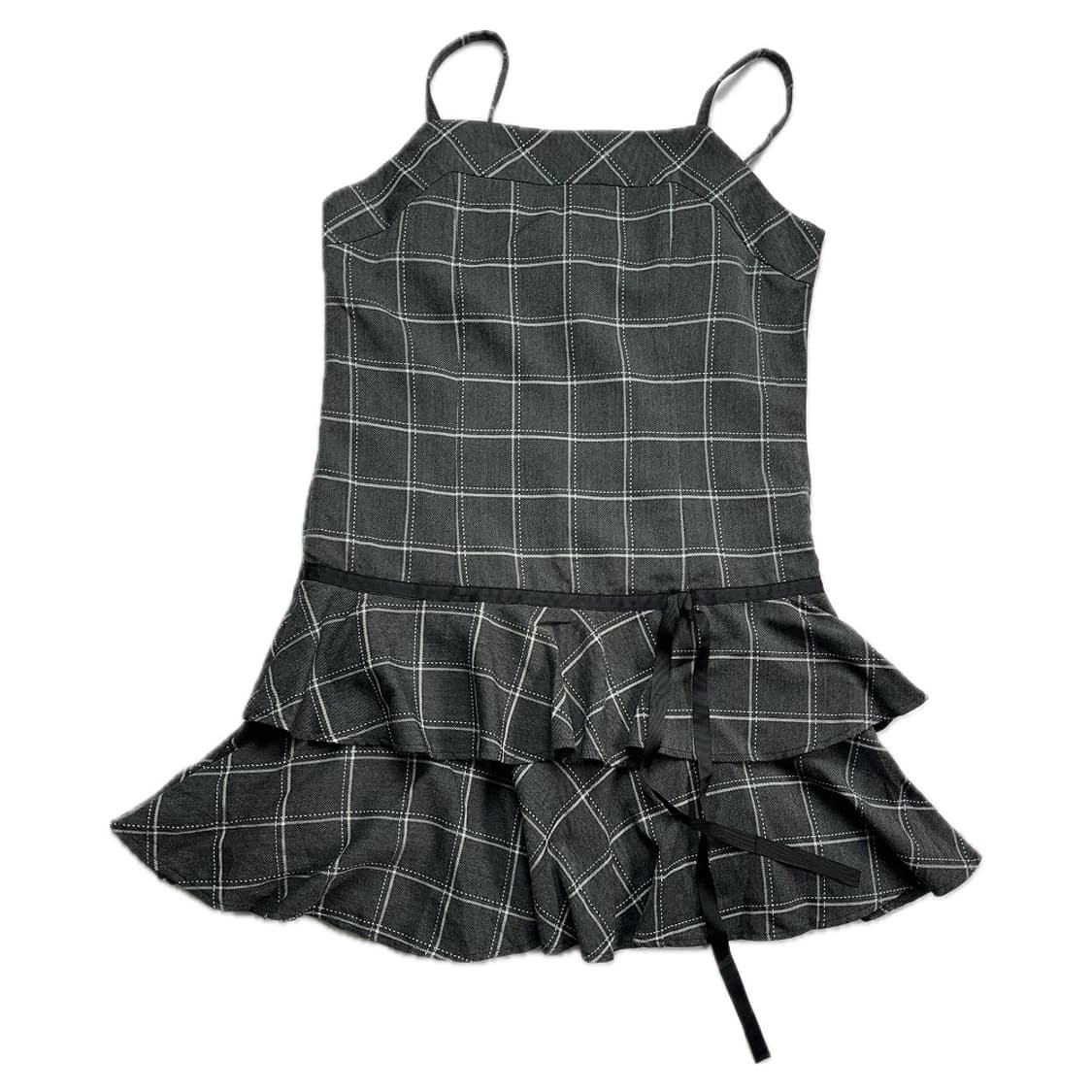 여성 체크무늬 주름 치마 원피스 중고 구제 빈티지 상품이미지1