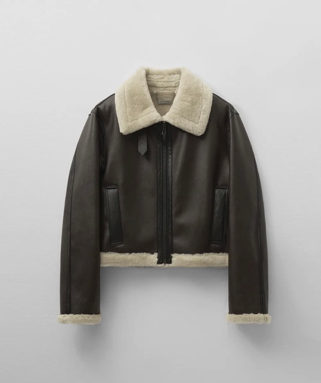 몽돌 페이크 퍼 무스탕 자켓 브라운 상품이미지1