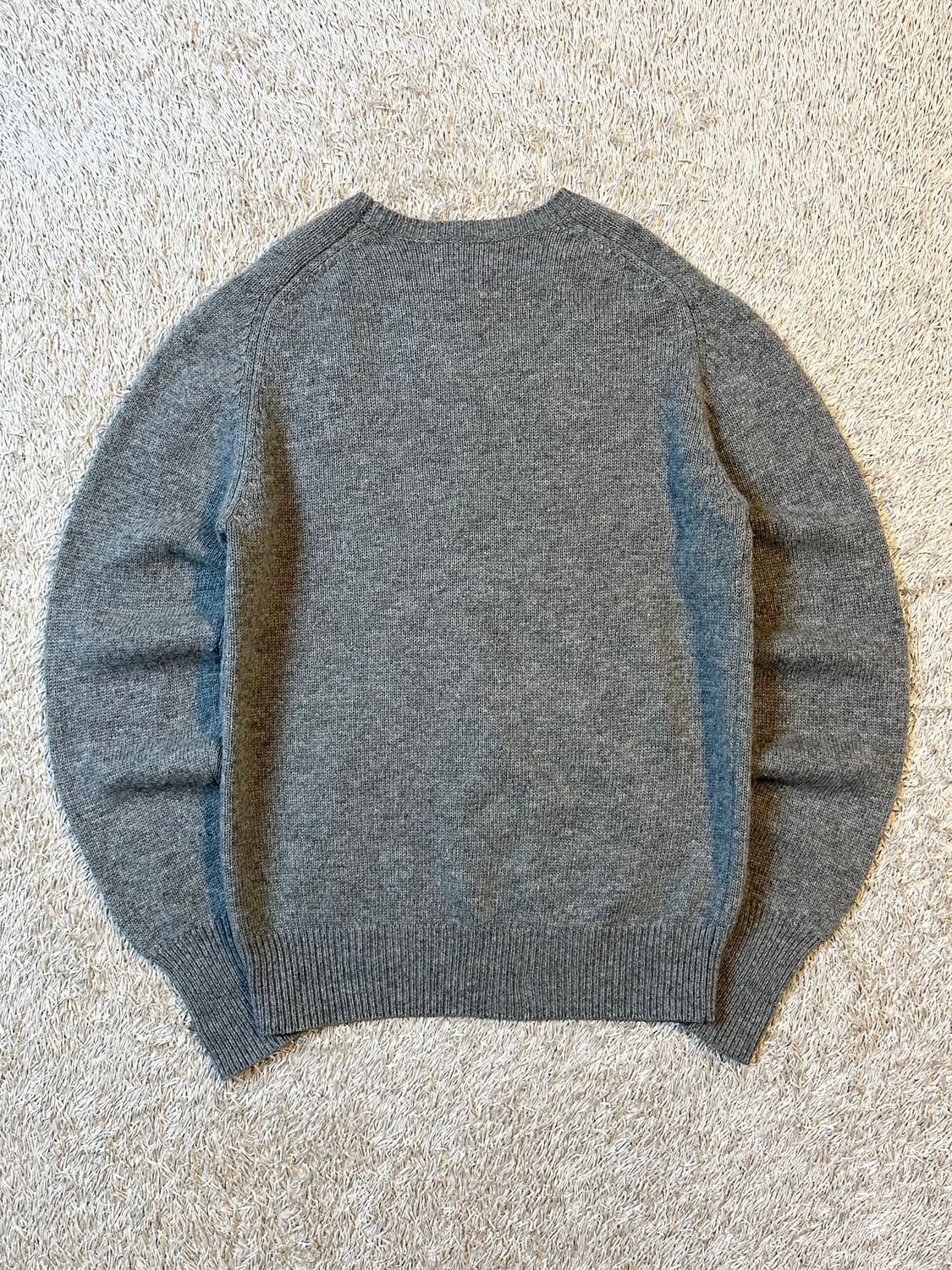 폴로 랄프로렌 버건디포니 램스울 라운드넥 니트 그레이 상품이미지3