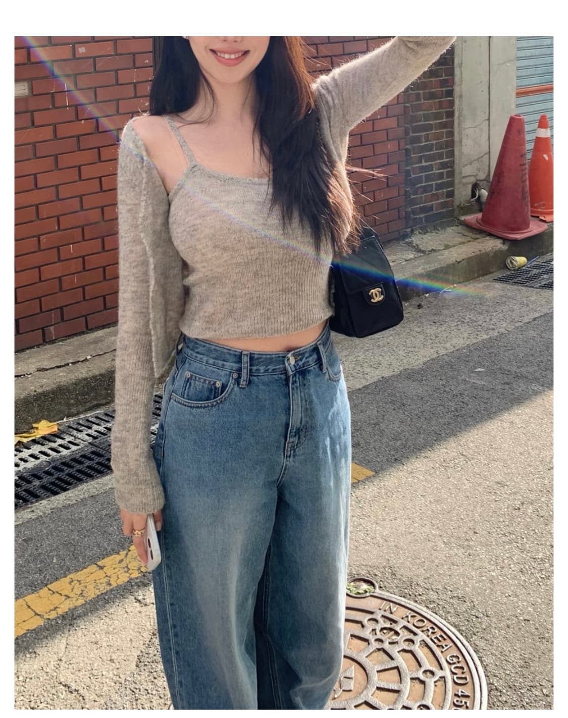 온트 멜로우가디건 세트 그레이 새상품 상품이미지1