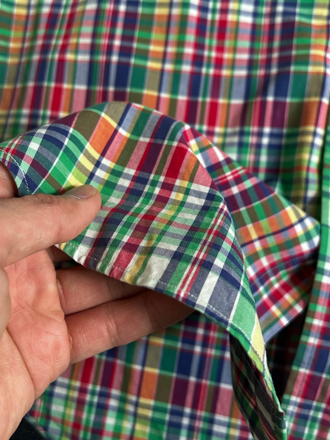 폴로랄프로렌 커스텀핏 마드라스 체크 셔츠 Made in India 상품이미지9