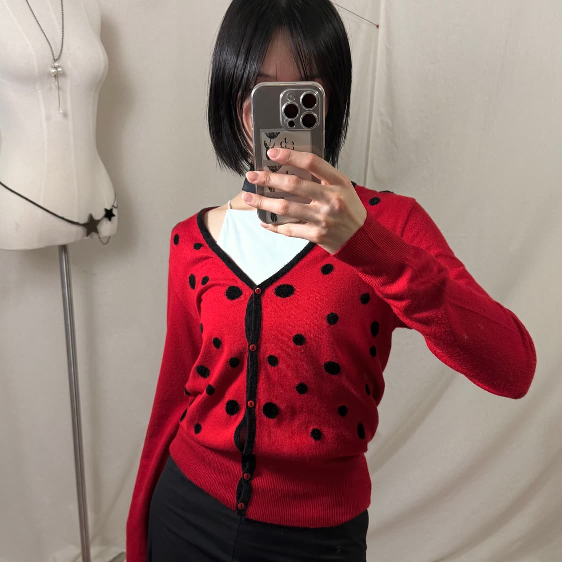MOU 레드 도트 가디건 (Italy) 상품이미지2