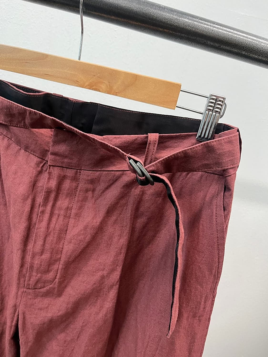 33-34) 랑방 버건디 벨티드 팬츠  상품이미지3