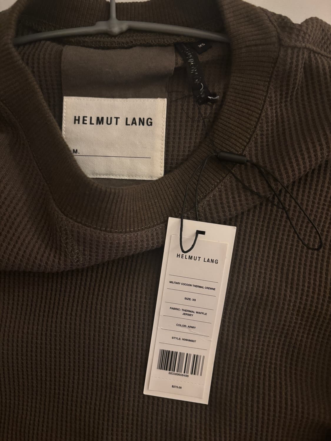 헬무트 랭 컷아웃 와플 롱슬리브 티셔츠 상품이미지3