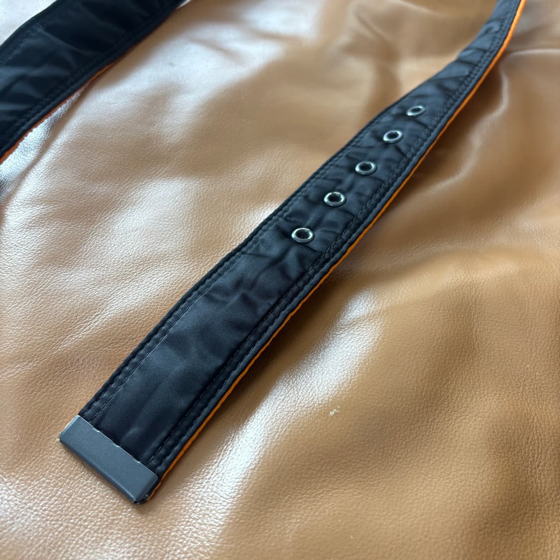 PORTER BEAMS 포터 빔즈 콜라보 탱커 벨트 블랙 오렌지 상품이미지8