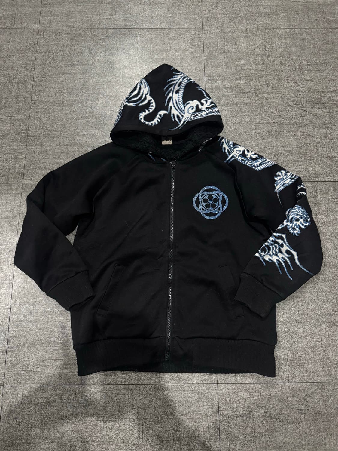 일본빈티지 Lockheaven 핀터깔y2k 오리엔탈펑크갸루 후드집업 상품이미지1