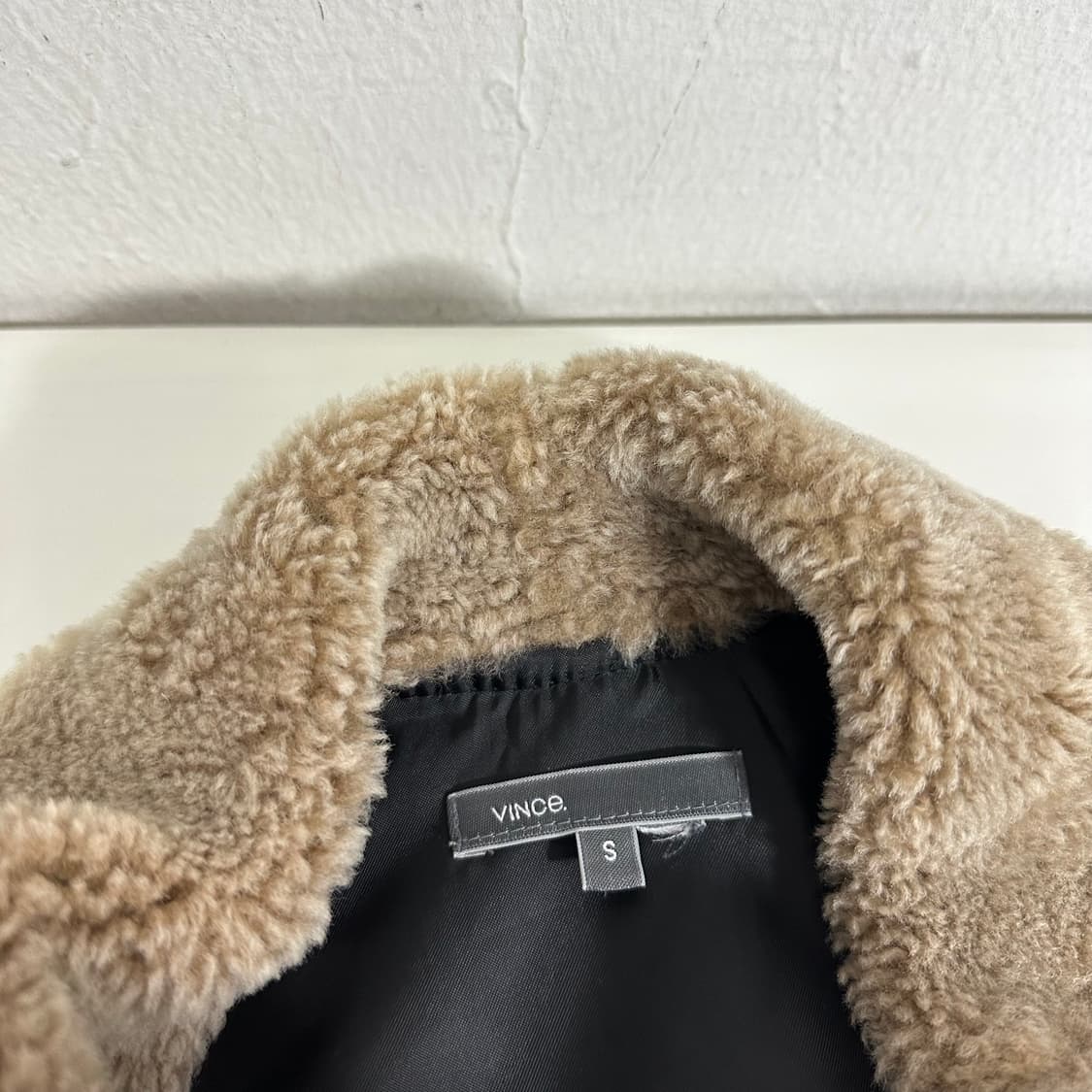 우먼S 빈스 VINCE 블랙 퍼카라 울자켓 상품이미지4