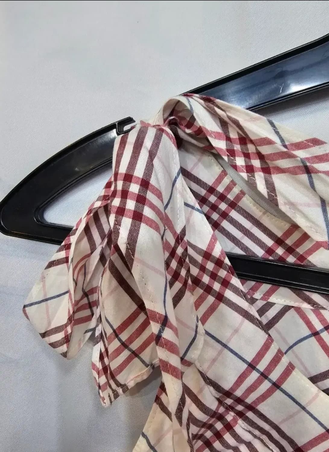 버버리 슬리브리스  체크 블라우스  상품이미지3