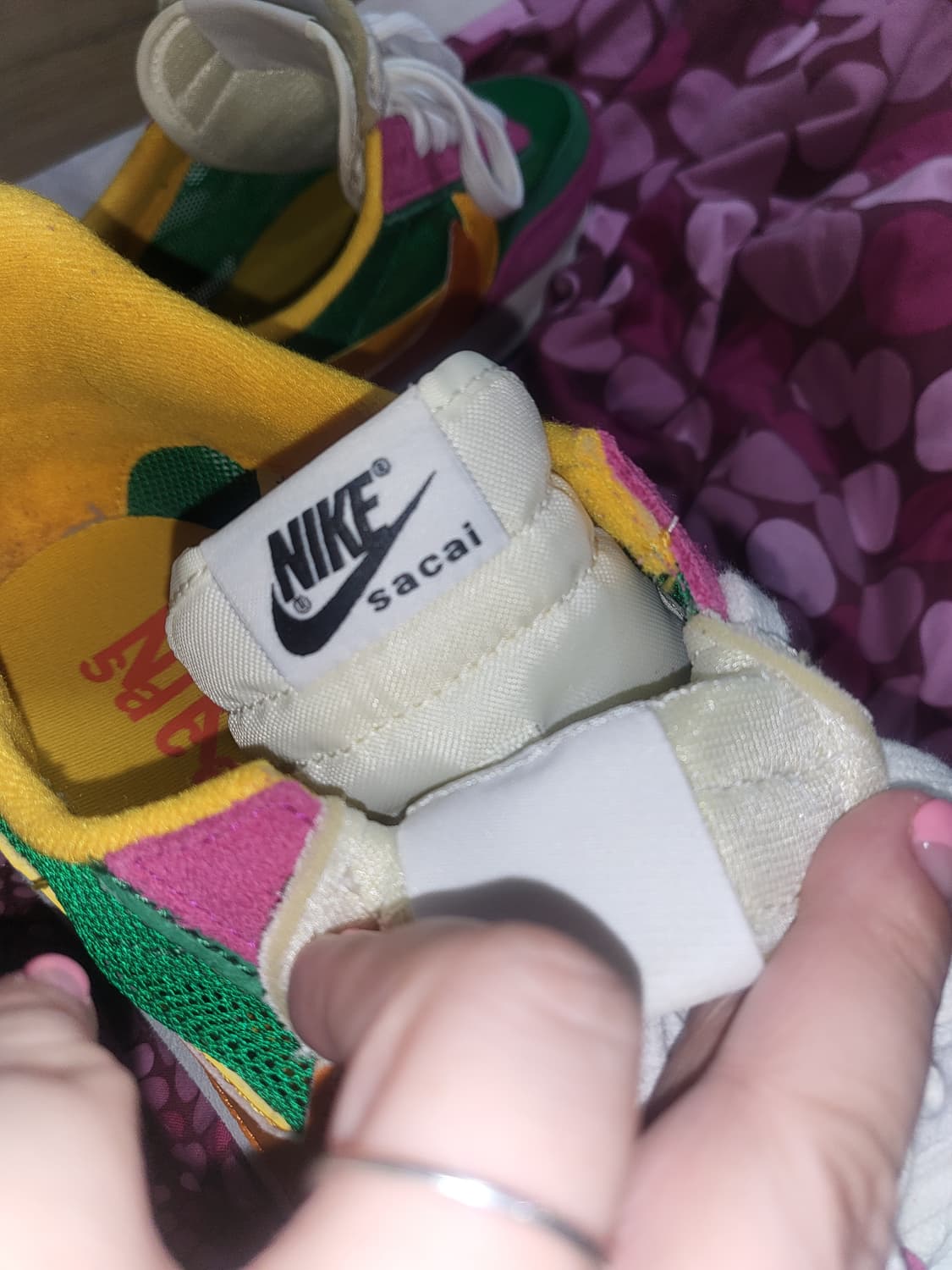 나이키x사카이 LD 와플 핑크그린 상품이미지4