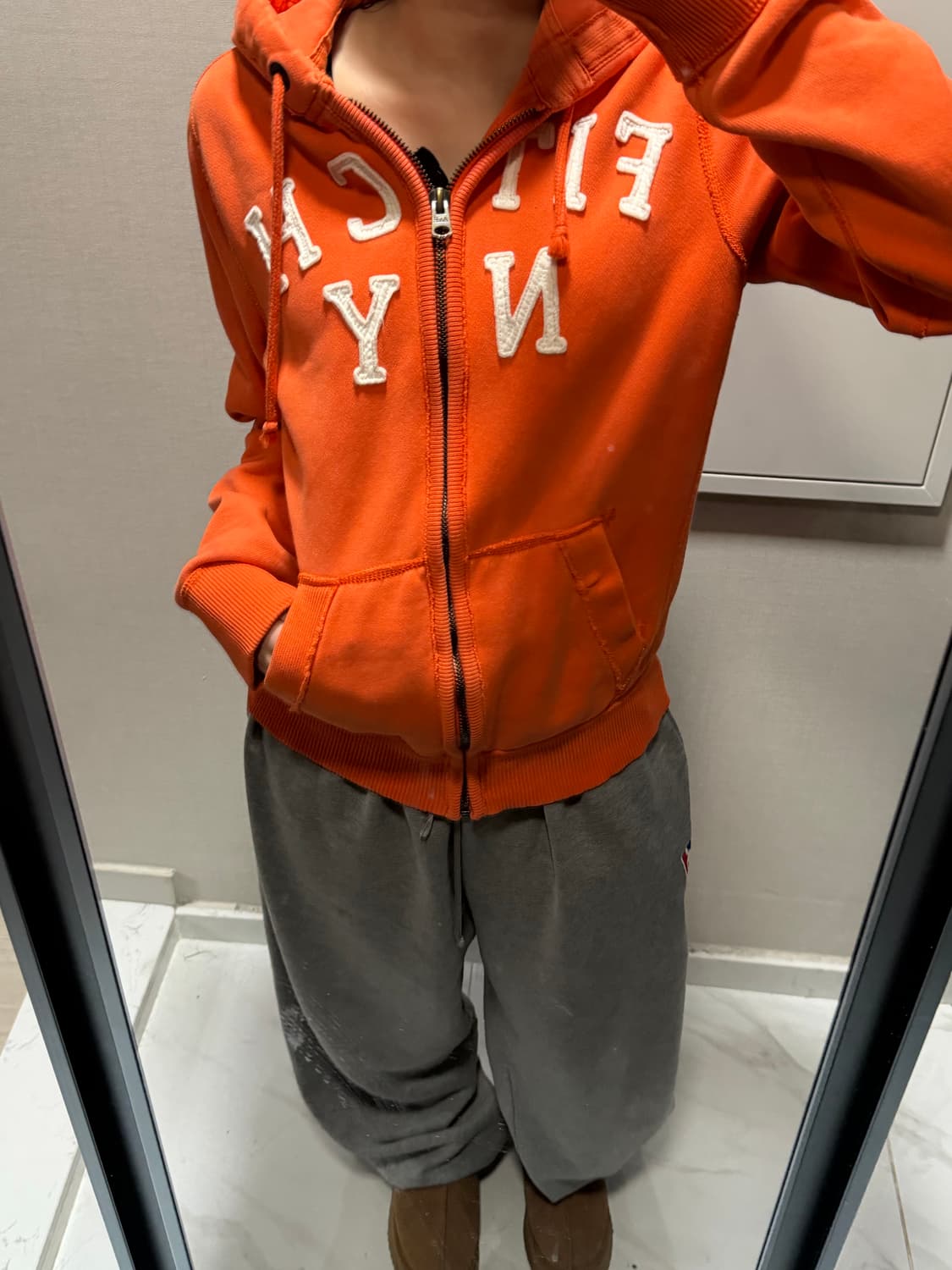 아베크롬비 오렌지 후드집업 m 상품이미지1