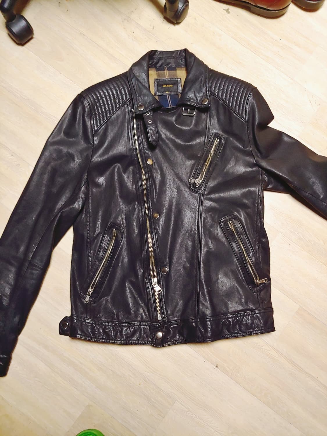 하이넥 염소가죽 자켓 슬림 L 릭오웬스느낌 상품이미지2