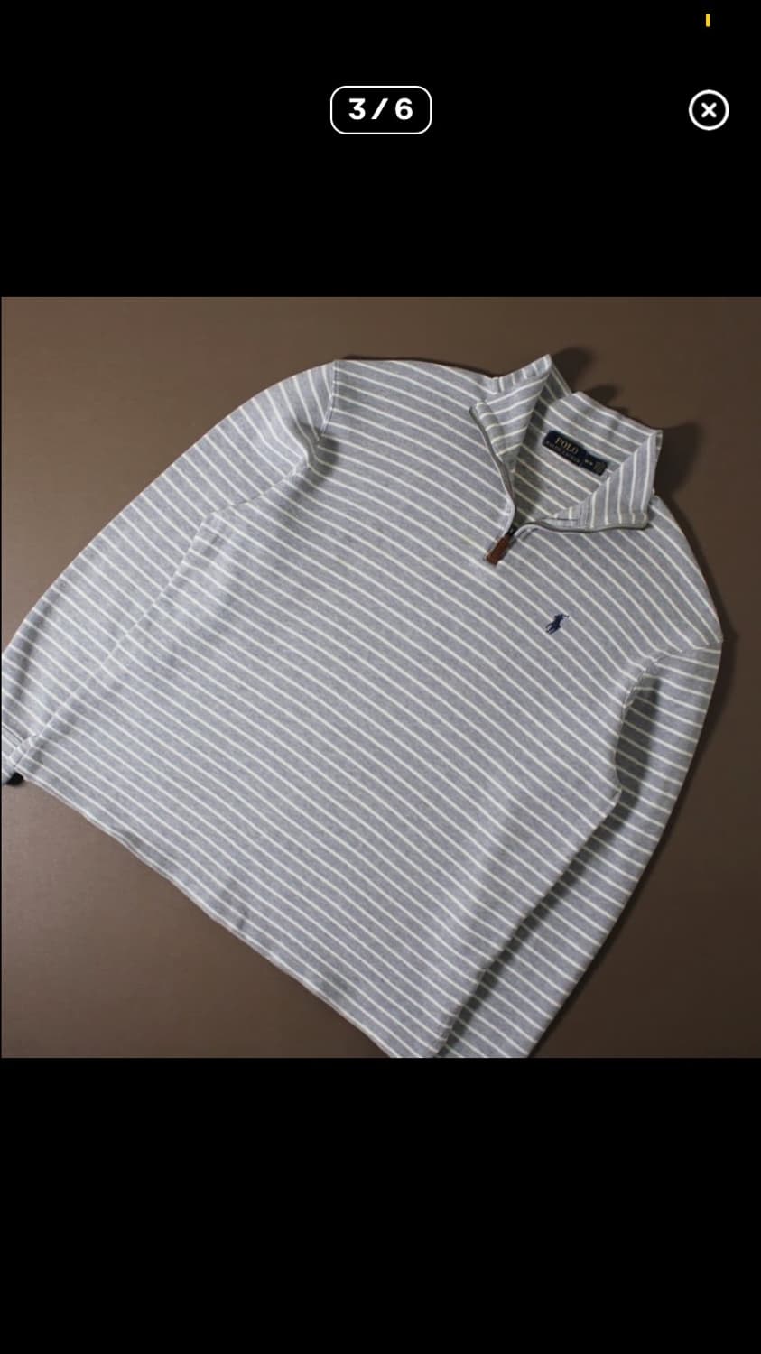 폴로 랄프로렌 스트라이프 단가라 반집업 상품이미지3