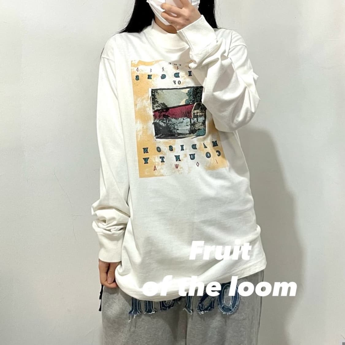 프룻오브더룸 90s 프린팅 롱슬리브 상품이미지1