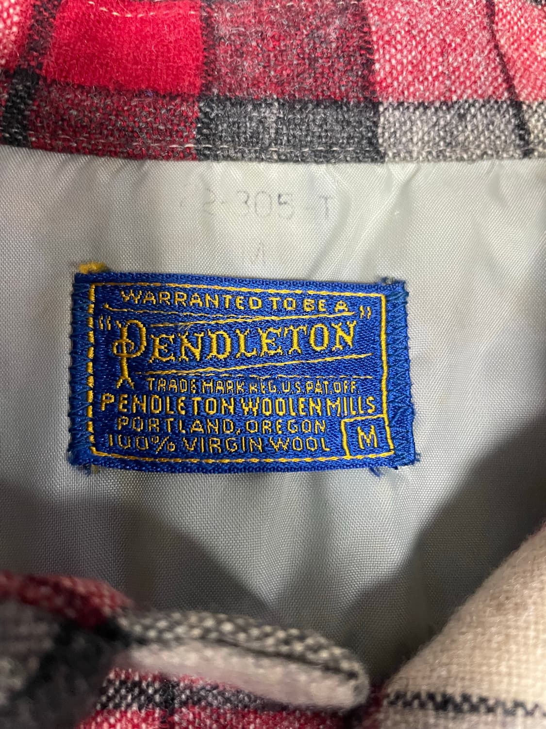 USA vtg 펜들턴 버진 울체크 셔츠 상품이미지5