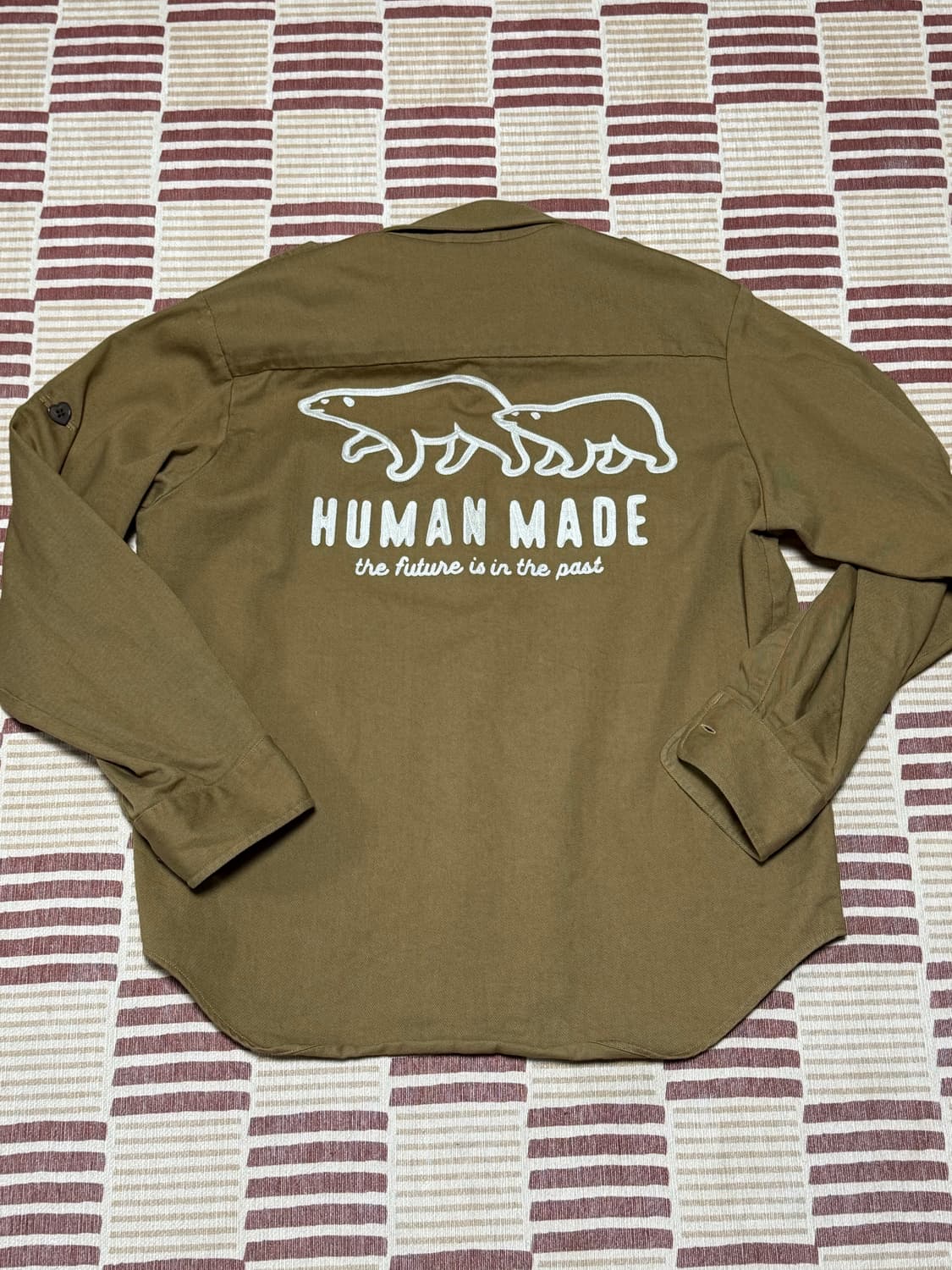 휴먼메이드 헌팅셔츠 브라운 상품이미지3
