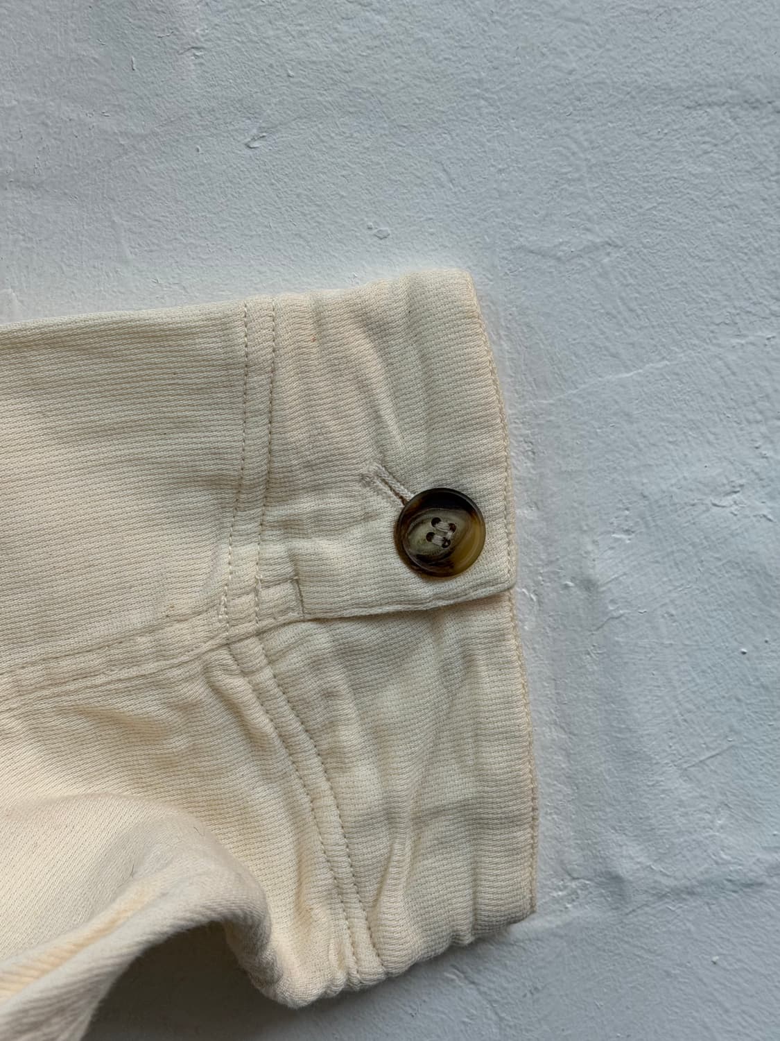 Konga 90s 아이보리 코튼 노칼라 자켓 F 상품이미지6