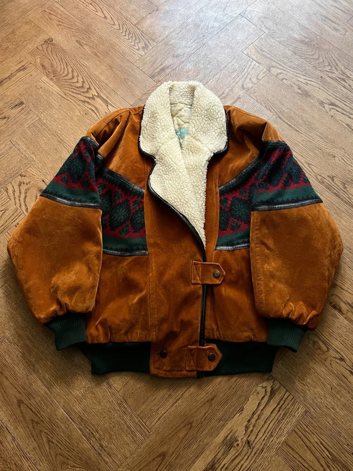 [S]90's 빈티지 나바호 쉐르파 퀄팅 자켓 상품이미지1